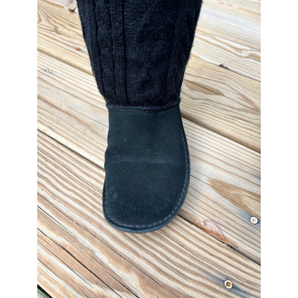 Women's Keen Black Cable Knit tall sweater boots size 9 - Picture 3 of 7